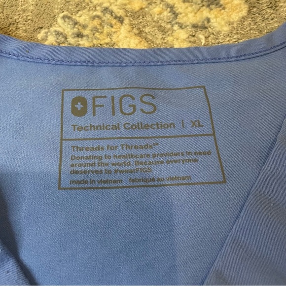 Figs Blue Scrub Top - Picture 5 of 5